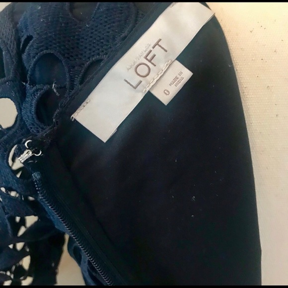 LOFT navy lace dress - Picture 6 of 6